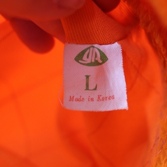 Vintage YR Bright Orange Hunting Visible Florescent Orange Trapper Hat LG - Picture 7 of 9